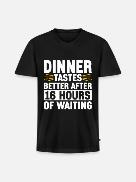 Intermittent fasting Intermittent fasting - Men's Premium Organic T-shirt with V-neck - black
