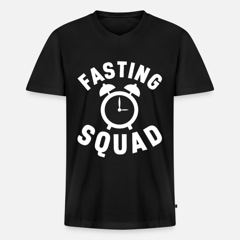 Intermittent fasting Intermittent fasting - Men's Premium Organic T-shirt with V-neck - black
