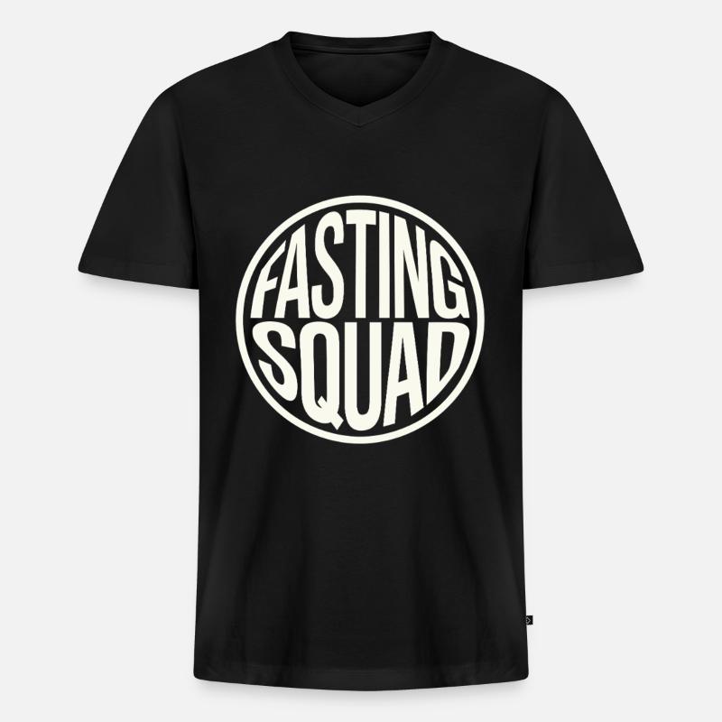 Intermittent fasting Intermittent fasting - Men's Premium Organic T-shirt with V-neck - black