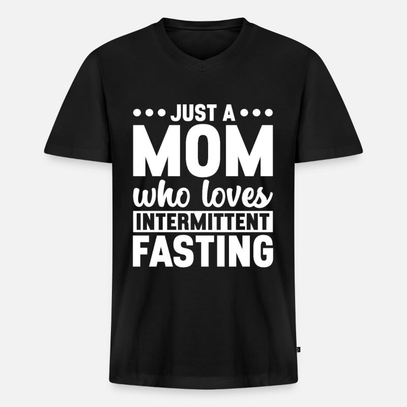 Intermittent fasting Intermittent fasting - Men's Premium Organic T-shirt with V-neck - black