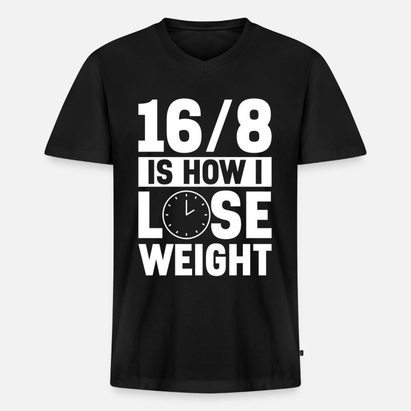 Intermittent fasting Intermittent fasting - Men's Premium Organic T-shirt with V-neck - black