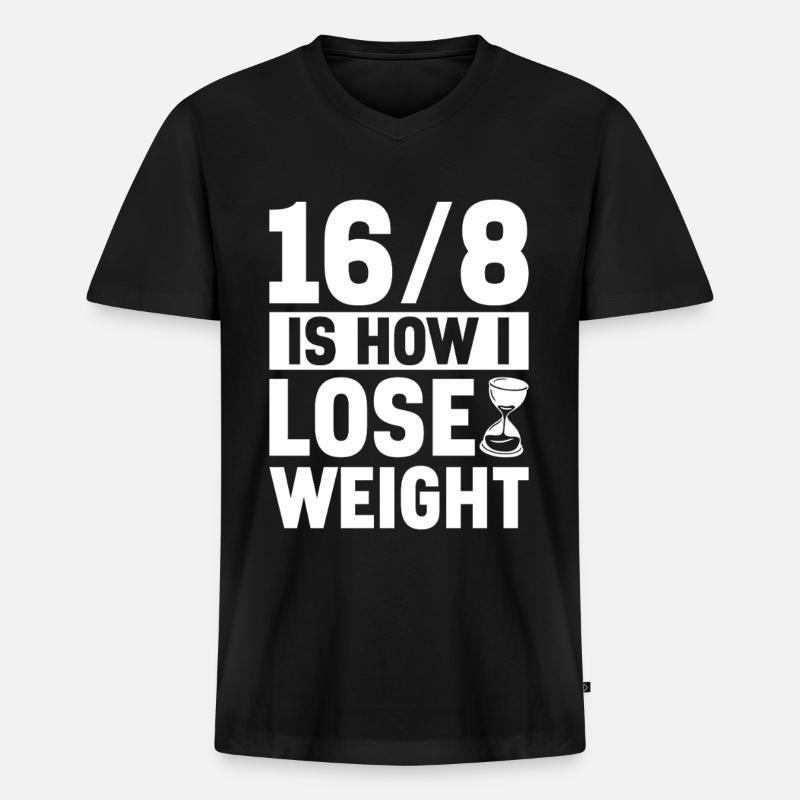 Intermittent fasting Intermittent fasting - Men's Premium Organic T-shirt with V-neck - black