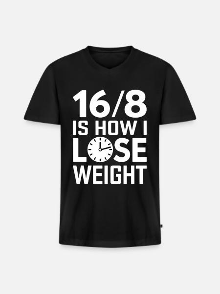 Intermittent fasting Intermittent fasting - Men's Premium Organic T-shirt with V-neck - black