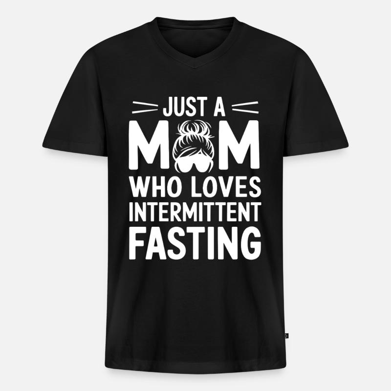 Intermittent fasting Intermittent fasting - Men's Premium Organic T-shirt with V-neck - black
