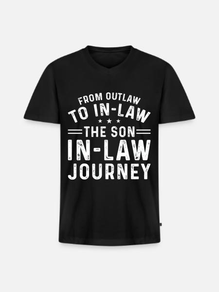 Lieblingssohn Vater Mutter Schwiegermutter - Männer Premium Bio T-Shirt mit V-Ausschnitt - Schwarz