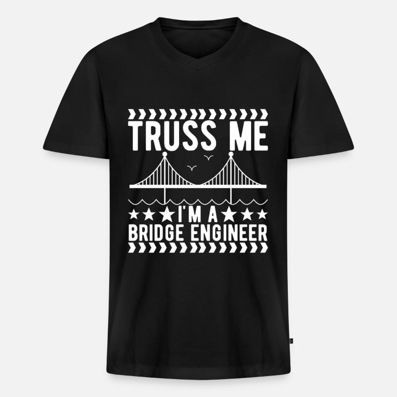 Bridge Engineer Bridge Construction - Men's Premium Organic T-shirt with V-neck - black