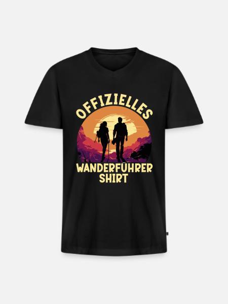 Guide - Men's Premium Organic T-shirt with V-neck - black