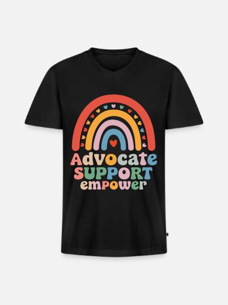 Support Empower advocates - Men's Premium Organic T-shirt with V-neck - black