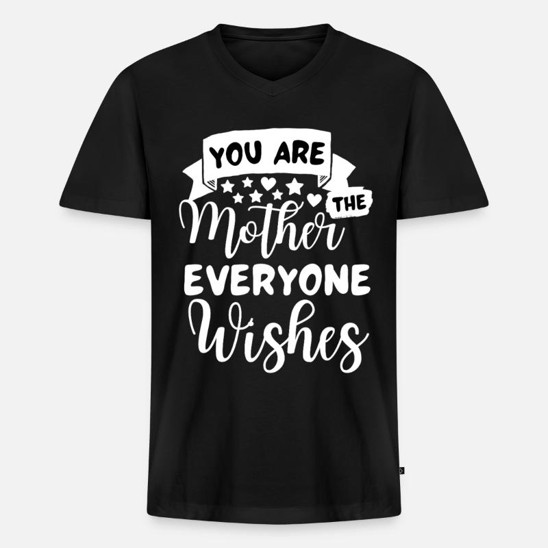Beste Mama Spruch Mutter Sprüche - Männer Premium Bio T-Shirt mit V-Ausschnitt - Schwarz