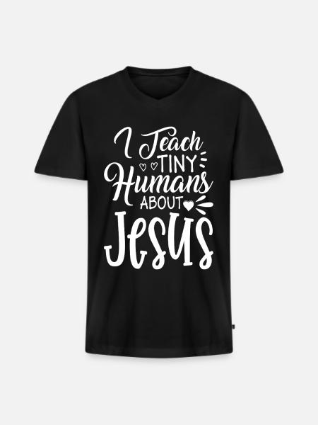 Dieu Jésus Pasteur Chrstian - T-shirt encolure en V Premium bio Homme - noir