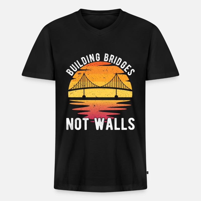 Bridge Engineer Bridge Construction - Men's Premium Organic T-shirt with V-neck - black