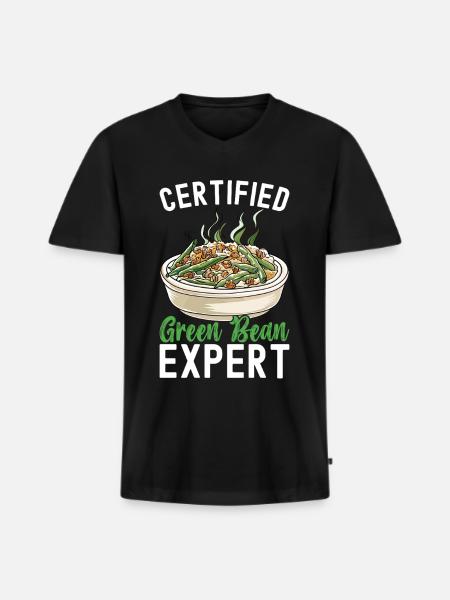 Green Bean Casserole - Men's Premium Organic T-shirt with V-neck - black