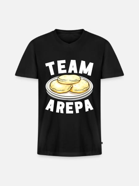 Venezuelan Arepas - Men's Premium Organic T-shirt with V-neck - black