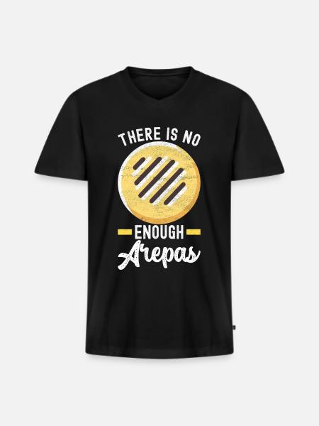 Venezuelan Arepas - Men's Premium Organic T-shirt with V-neck - black