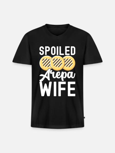 Venezuelan Arepas - Men's Premium Organic T-shirt with V-neck - black