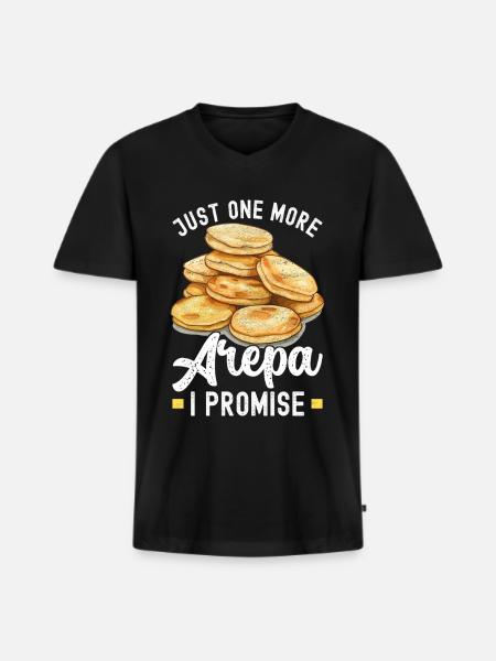 Venezuelan Arepas - Men's Premium Organic T-shirt with V-neck - black