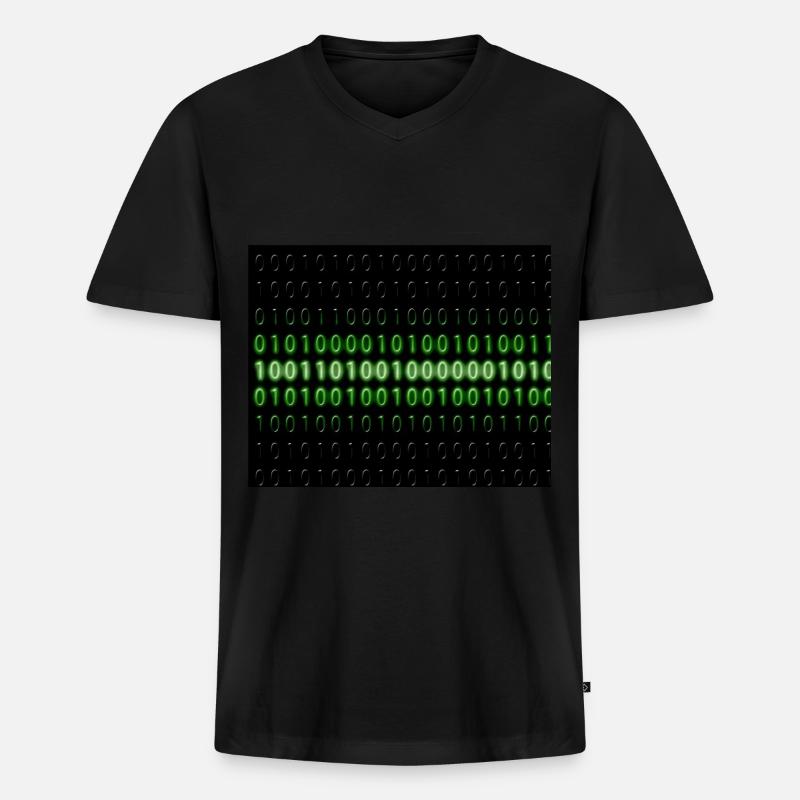 Informatik - Männer Premium Bio T-Shirt mit V-Ausschnitt - Schwarz