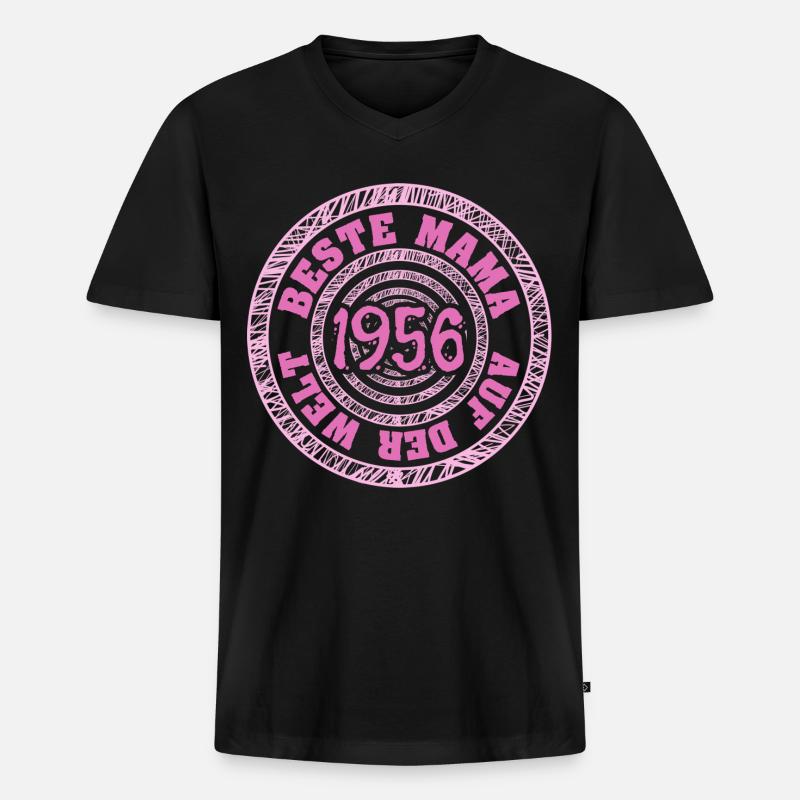 Mutter 1956 - Männer Premium Bio T-Shirt mit V-Ausschnitt - Schwarz