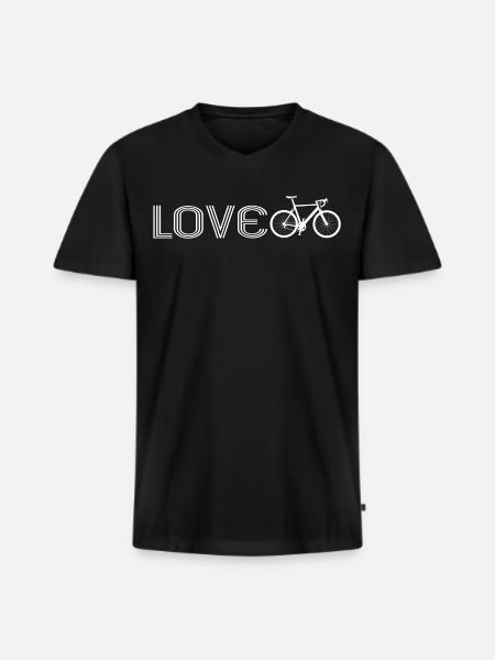 Bike - Men's Premium Organic T-shirt with V-neck - black