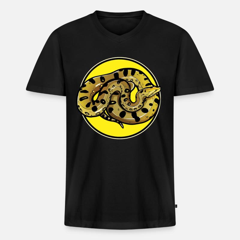Anakondas Anakonda - Männer Premium Bio T-Shirt mit V-Ausschnitt - Schwarz