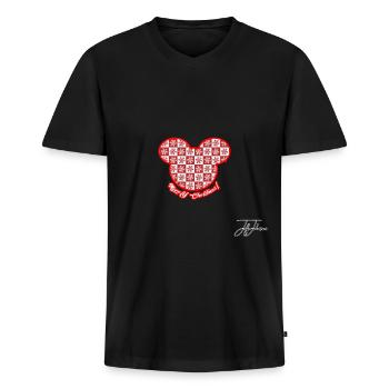 Kerstmis Kerstmis Kerstmis - Mannen Premium Bio T-shirt met V-hals - zwart - Voor - Nico (187cm)