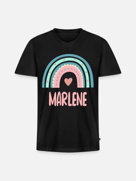 Marlene Name Rainbow Baby - Men's Premium Organic T-shirt with V-neck - black