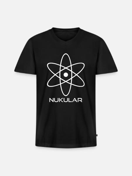 Nukular - Nuklear - Männer Premium Bio T-Shirt mit V-Ausschnitt - Schwarz