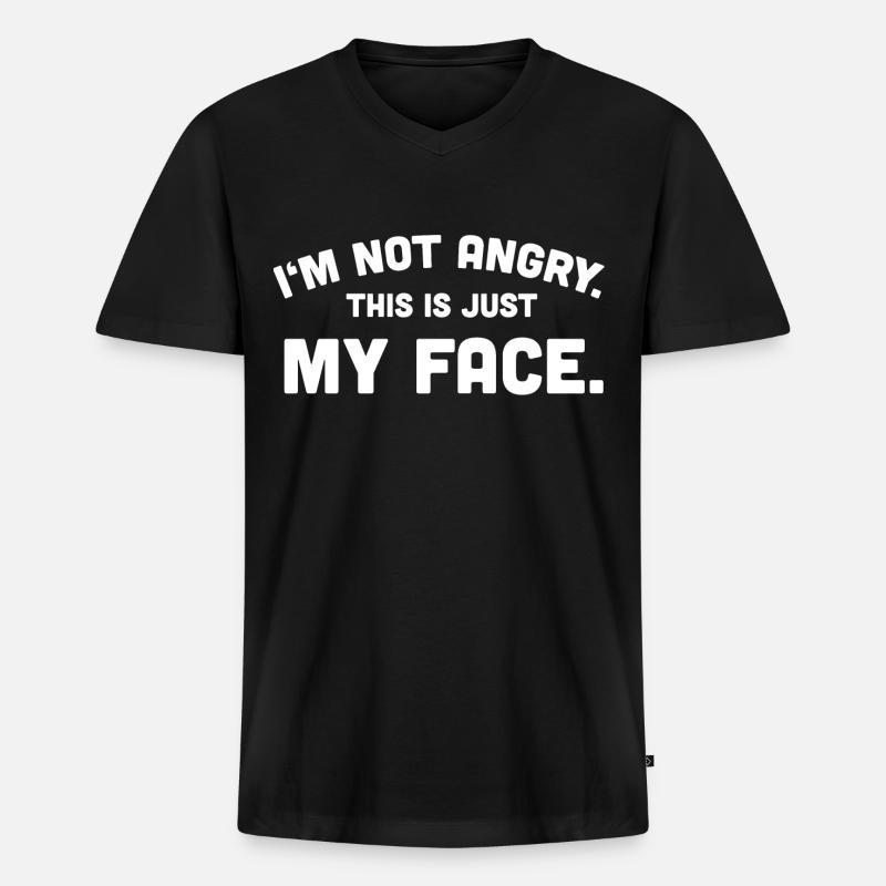 Sarkastisch Sarkasmus Wütend - Männer Premium Bio T-Shirt mit V-Ausschnitt - Schwarz
