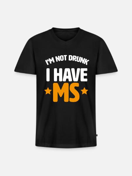 Multiple sclerosis awareness - Men's Premium Organic T-shirt with V-neck - black