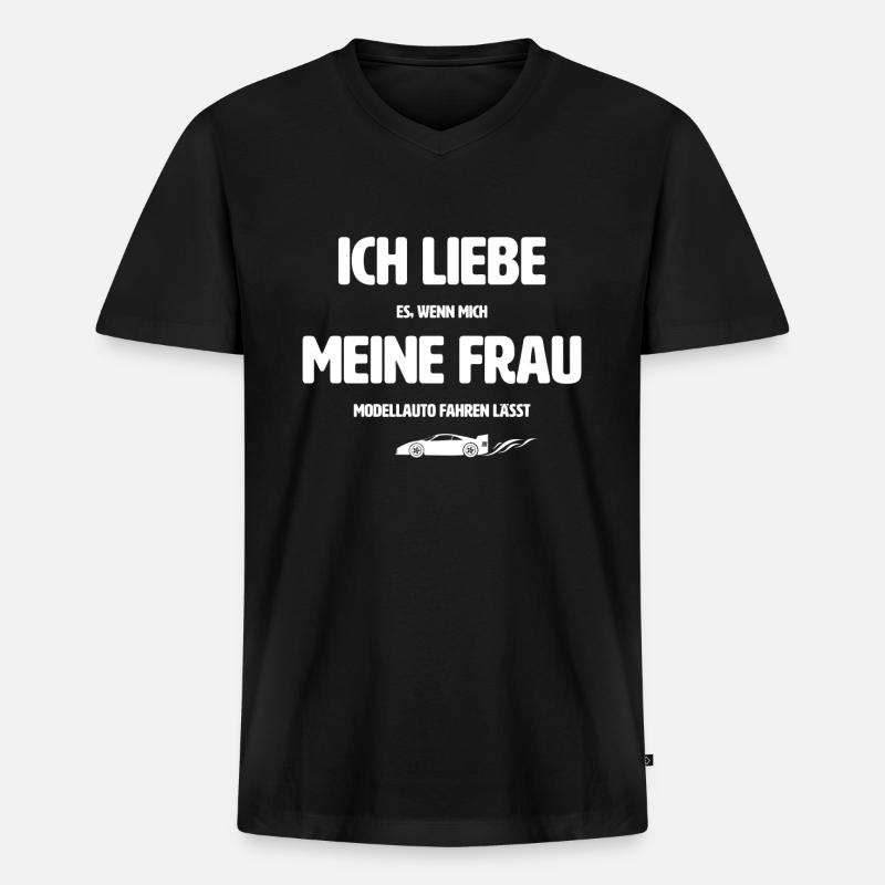 RC Modellauto Modellbau Geschenk - Männer Premium Bio T-Shirt mit V-Ausschnitt - Schwarz