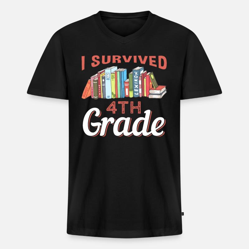 Schule Kindergarten Klasse Geschenke - Männer Premium Bio T-Shirt mit V-Ausschnitt - Schwarz