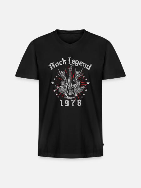 1978 Birthday Rock Legends Guitar - Men's Premium Organic T-shirt with V-neck - black