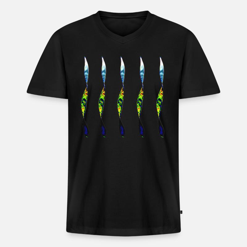 verdrilltes Paar - Männer Premium Bio T-Shirt mit V-Ausschnitt - Schwarz