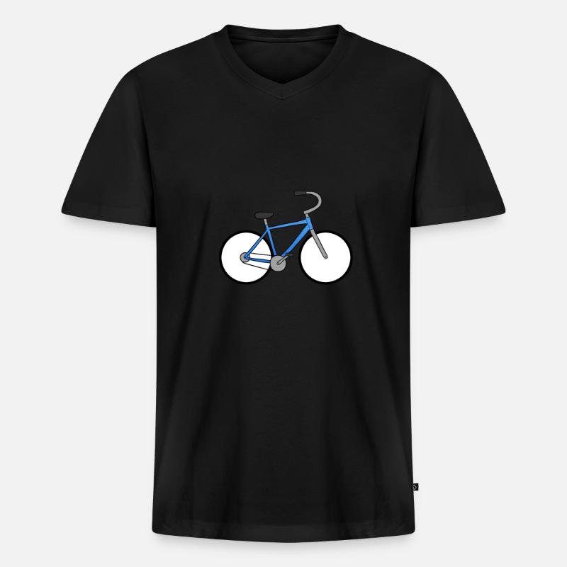 Bicycle - Männer Premium Bio T-Shirt mit V-Ausschnitt - Schwarz