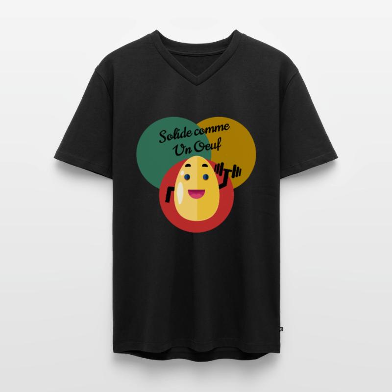 Solid as an egg Men's Premium Organic T-shirt with V-neck