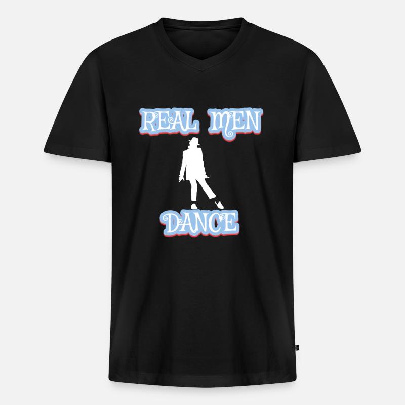 dance - Männer Premium Bio T-Shirt mit V-Ausschnitt - Schwarz