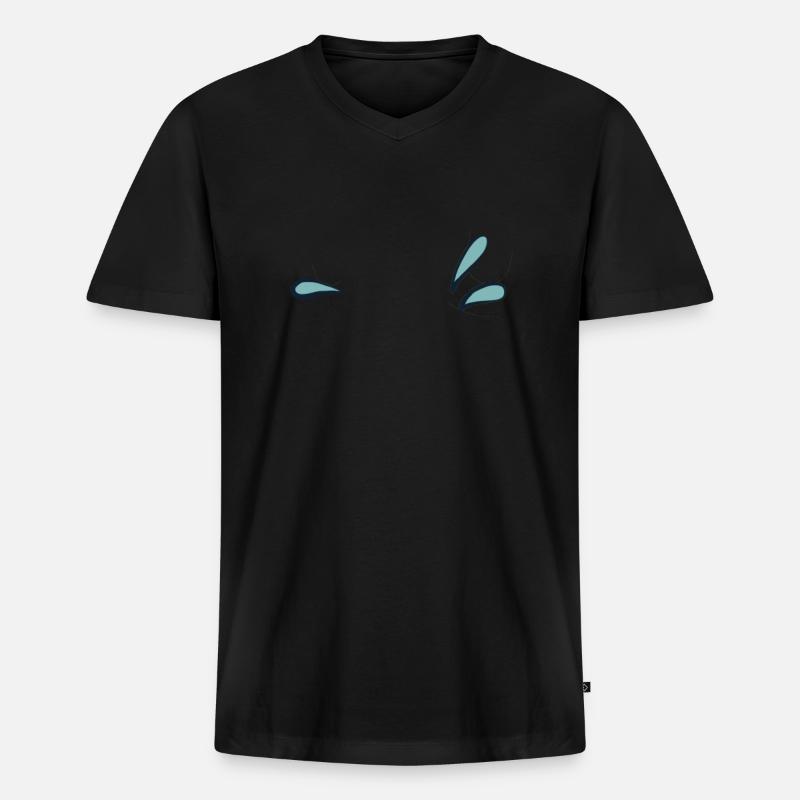 wassertropfen schweisstropfen tropfen - Männer Premium Bio T-Shirt mit V-Ausschnitt - Schwarz