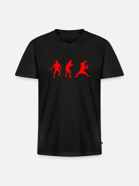 table tennis - Men's Premium Organic T-shirt with V-neck - black