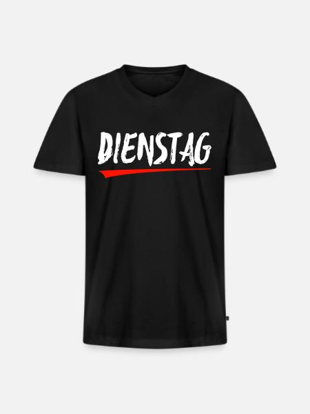 Tuesday - Men's Premium Organic T-shirt with V-neck - black