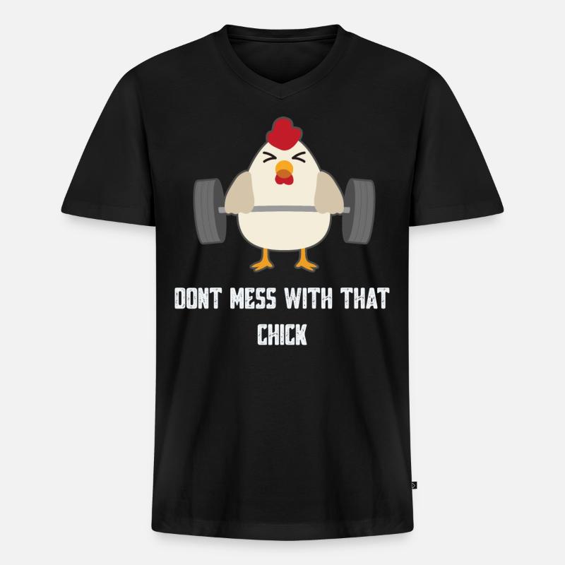 Krafttraining - Männer Premium Bio T-Shirt mit V-Ausschnitt - Schwarz