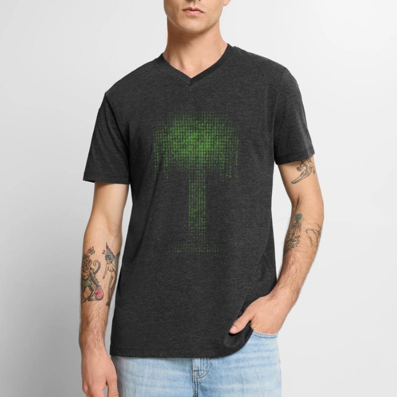 Binary Tree Encoding Computer Programmer Men's Premium Organic T-shirt with V-neck
