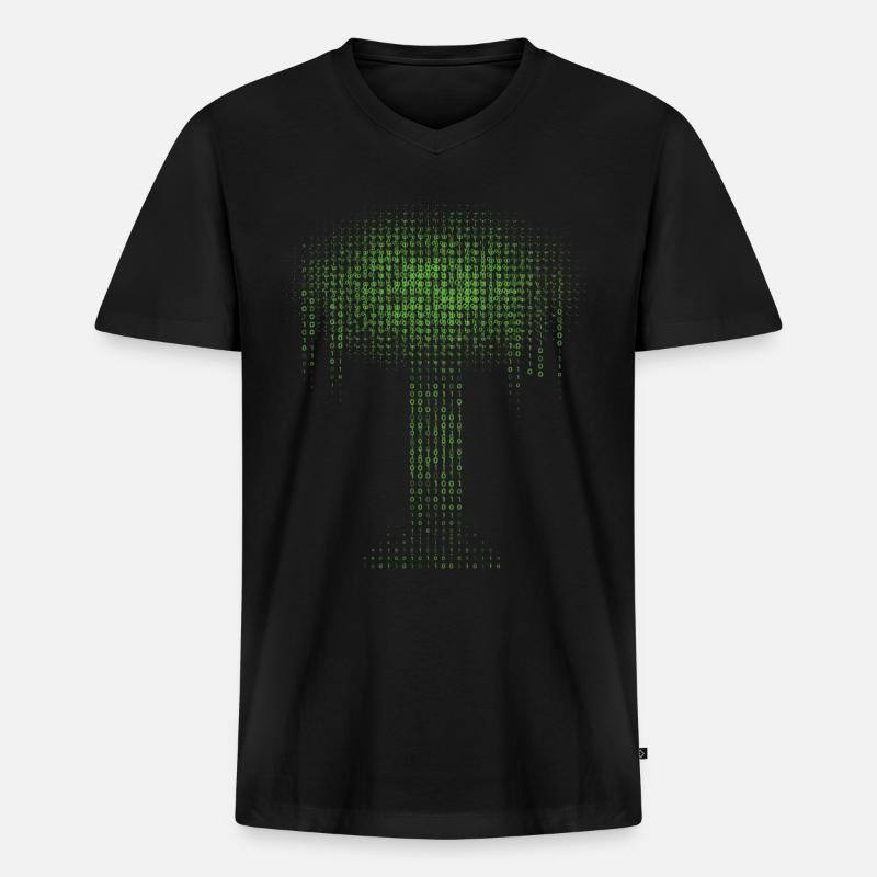 Binärer Baum Codierung Computer Programmierer - Männer Premium Bio T-Shirt mit V-Ausschnitt - Schwarz
