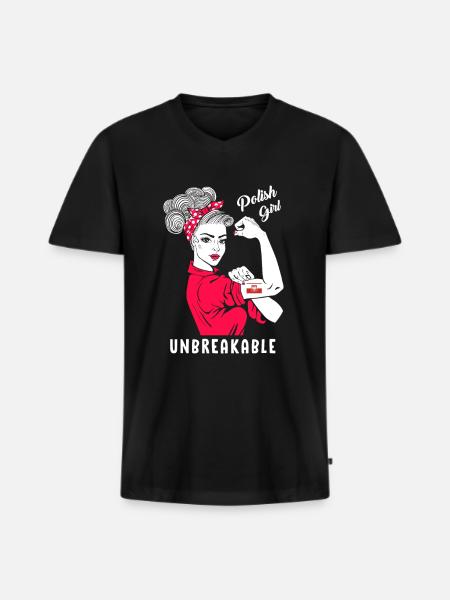 Polsk pige ubrydelig Sarkes Girls Polen - Premium økologisk T-shirt med V-hals til mænd - sort