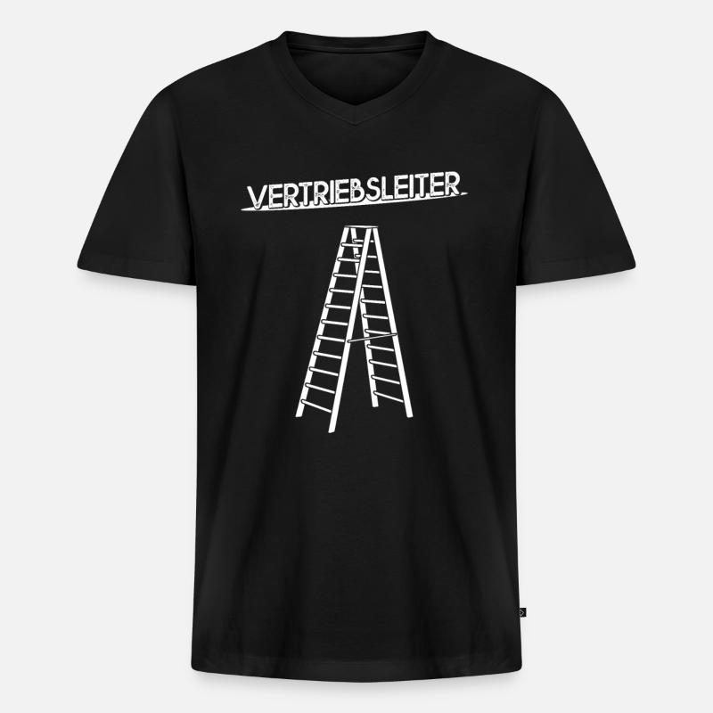 Vertriebsleiter - Männer Premium Bio T-Shirt mit V-Ausschnitt - Schwarz