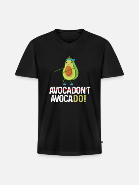 Avocadon't Avocado Trainingshirt - Männer Premium Bio T-Shirt mit V-Ausschnitt - Schwarz