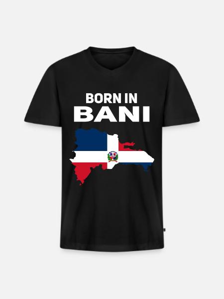 Dominican Republic - Men's Premium Organic T-shirt with V-neck - black