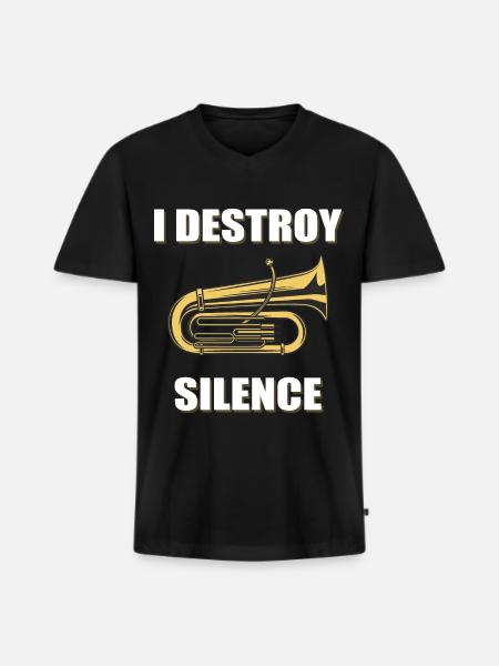 Tuba musician tuba gift - Men's Premium Organic T-shirt with V-neck - black