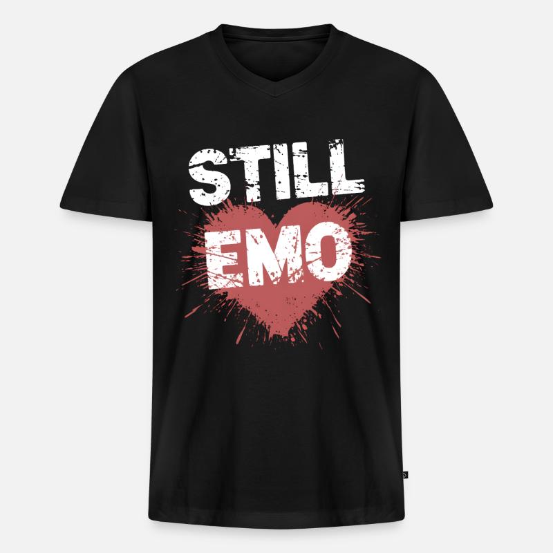 Toujours Emo ! Emo Goth Alternative - T-shirt encolure en V Premium bio Homme - noir