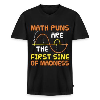 Matematik Humor Nørder Nørder Gift Math - Premium økologisk T-shirt med V-hals til mænd - sort - Foran - Nico (187cm)