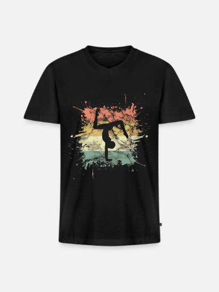 Artistic gymnastics gymnastics - Men's Premium Organic T-shirt with V-neck - black